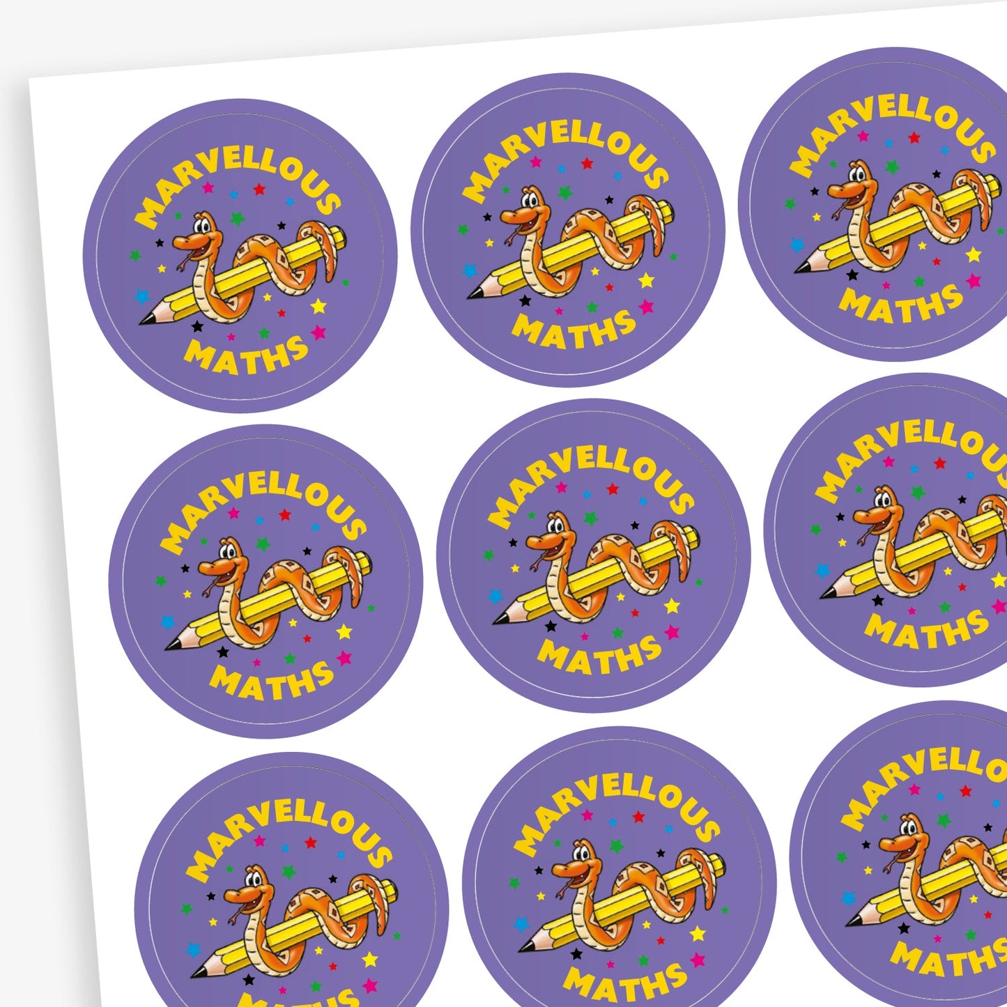 70 Marvellous Maths Stickers - 25mm