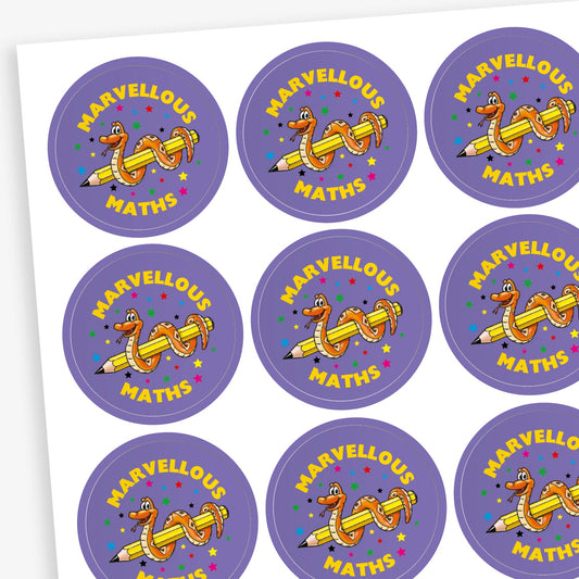 70 Marvellous Maths Stickers - 25mm