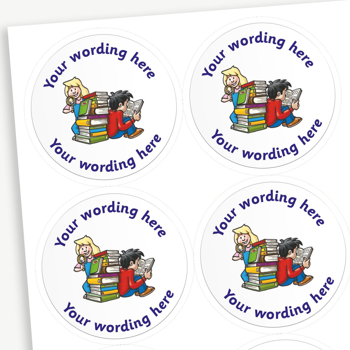 Early Readers Sticker Personalised Children Reading Stickers | x 35 | 37mm