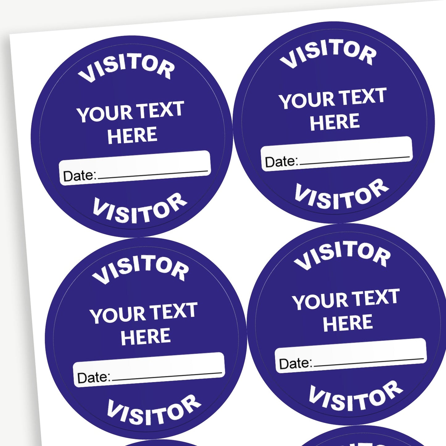 35 Personalised School Visitor Stickers - 37mm