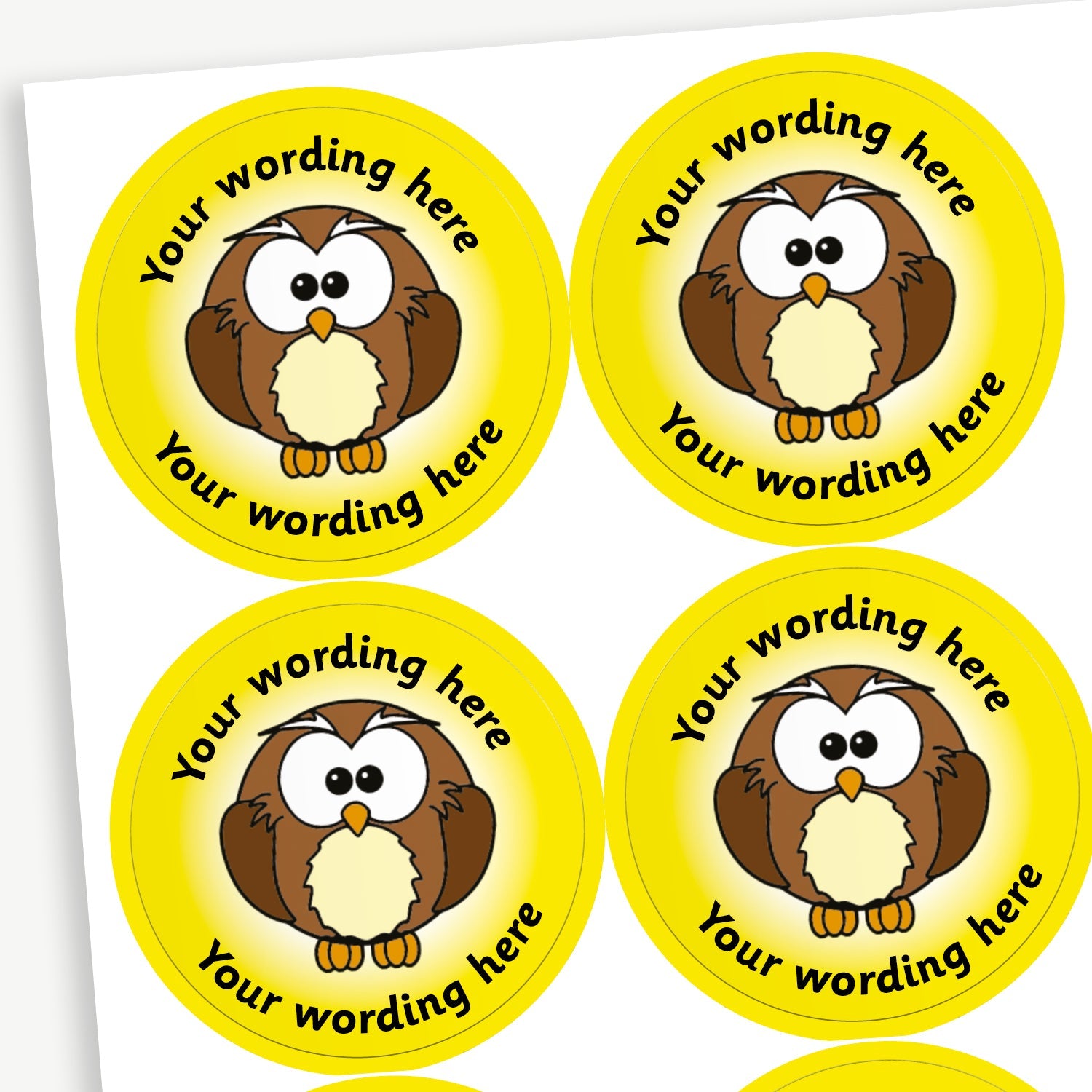 Personalised Owl Stickers | 35 Stickers | 37mm | Rewards