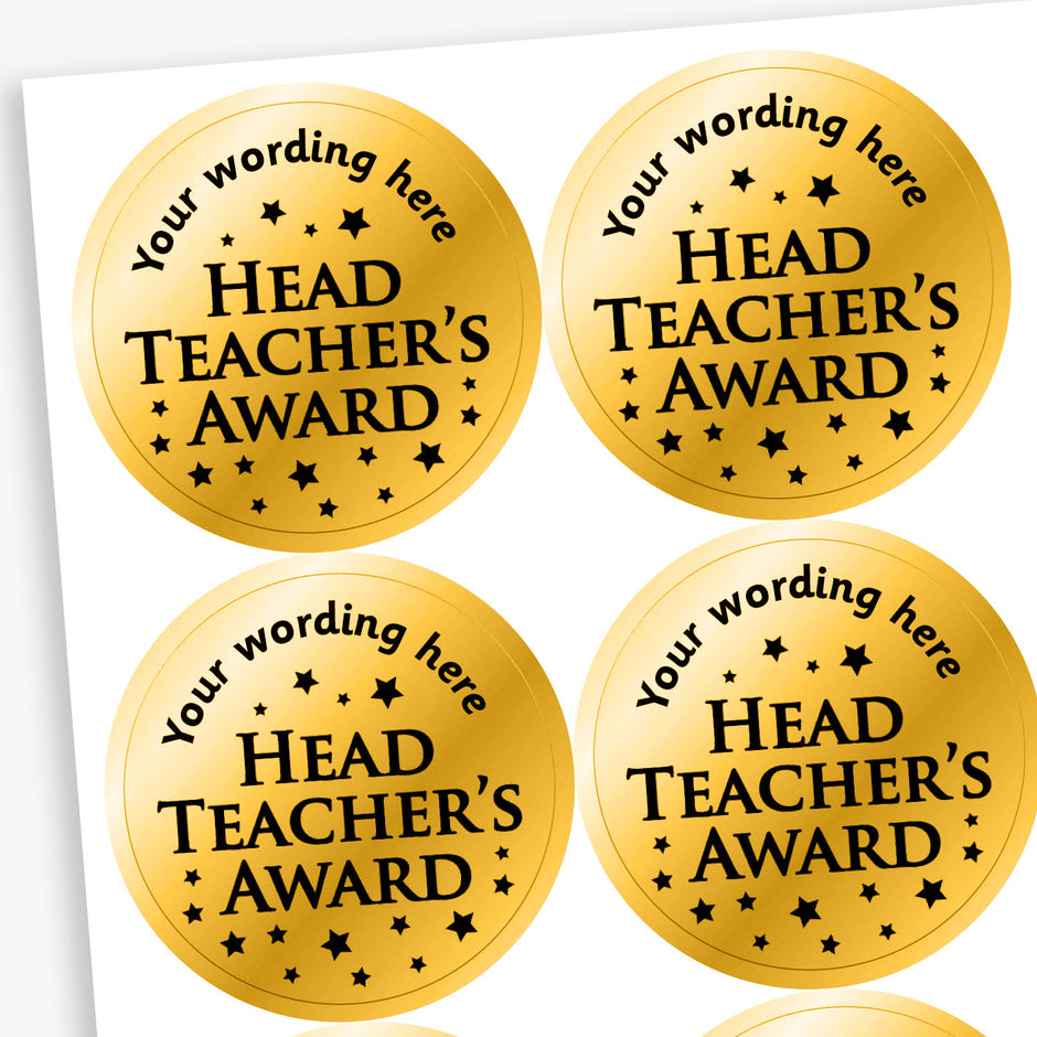 Personalised Pupil Reward Stickers | Add Your Text and Image