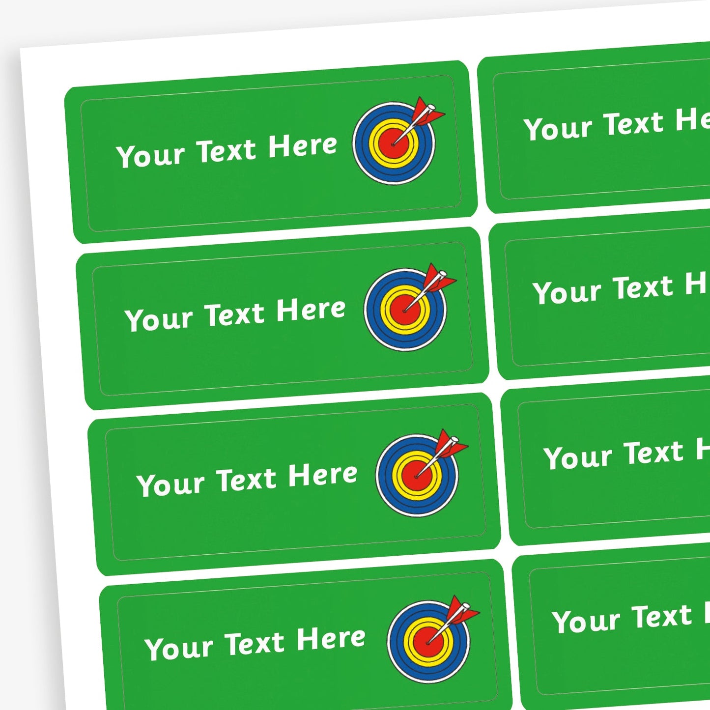 56 Personalised Target Stickers - 46 x 16mm