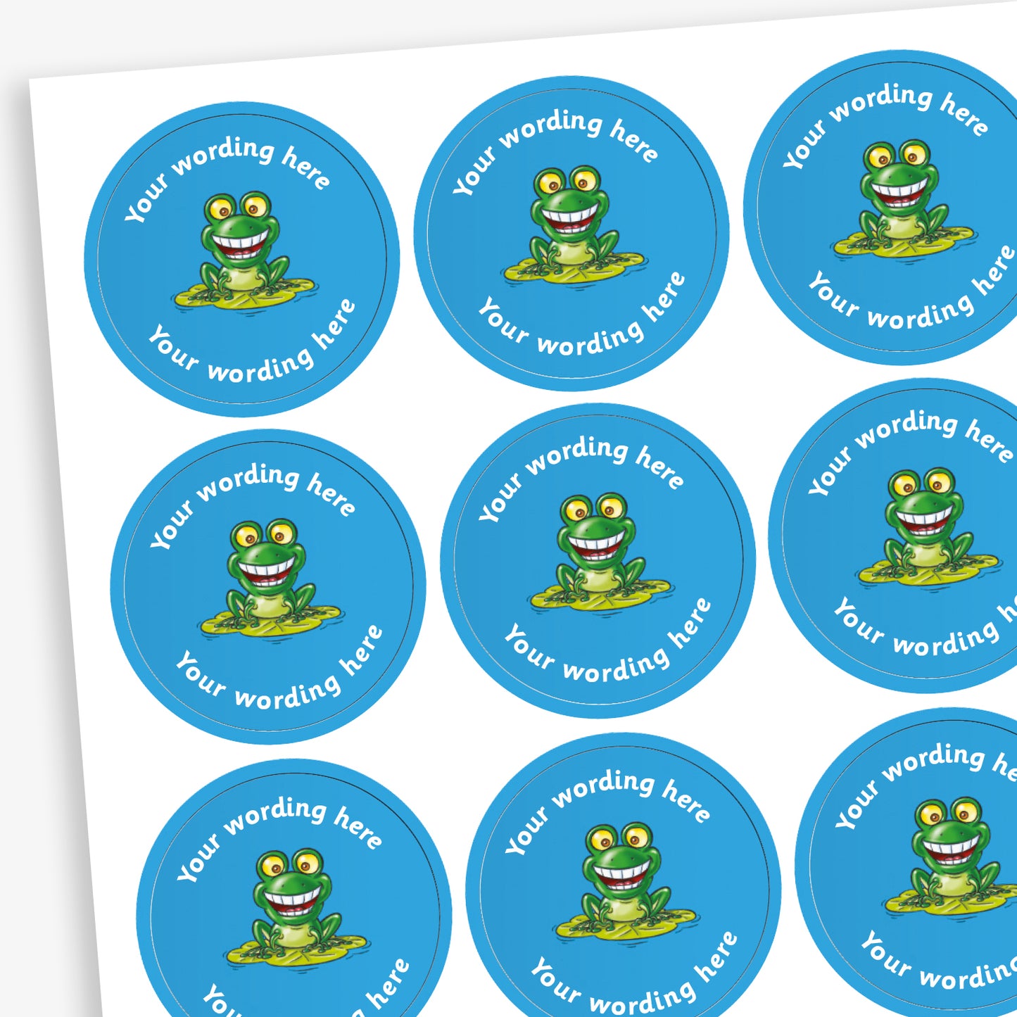 70 Personalised Smiley Stickers - 25mm
