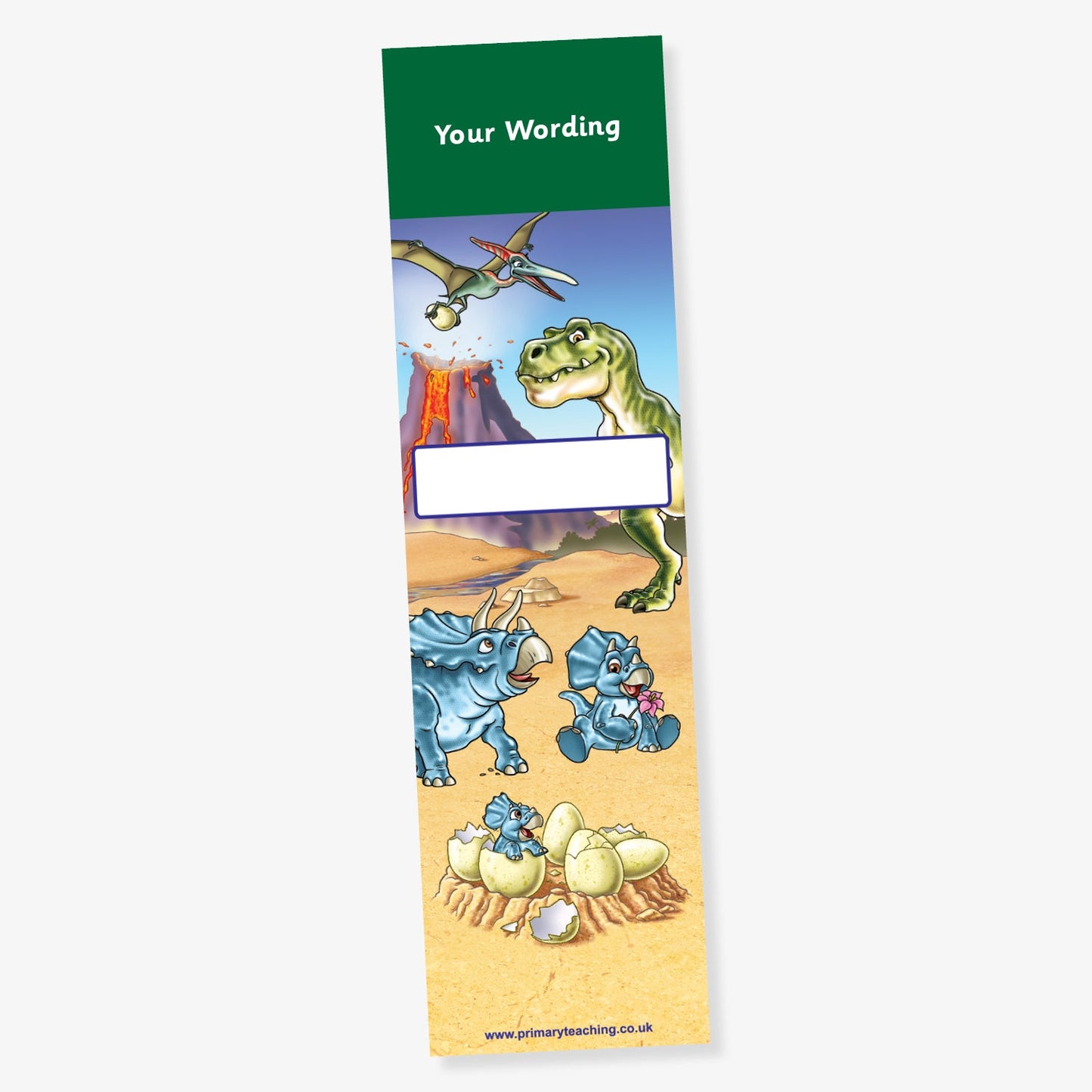 Personalised Dinosaur Bookmark