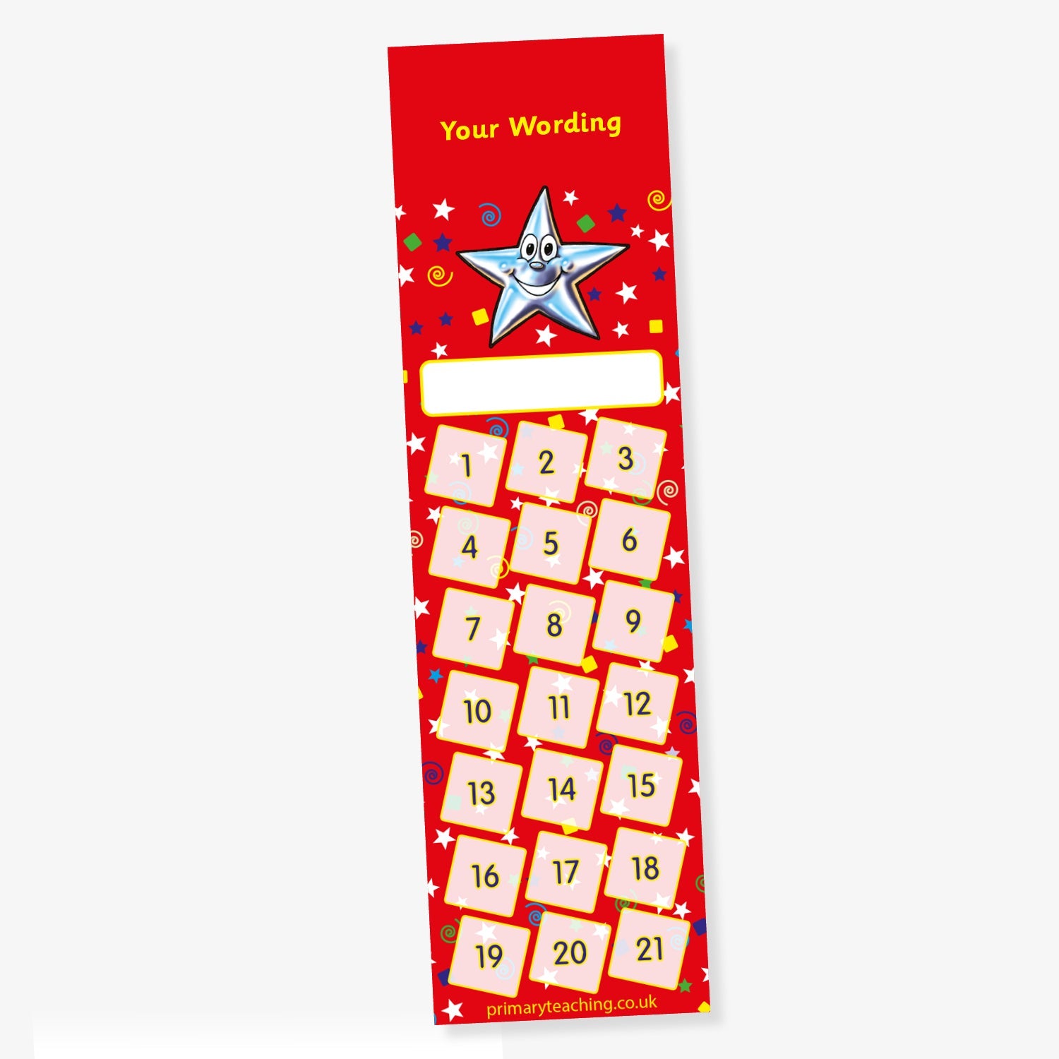 Personalised Star Bookmark | 59mm x 210mm | Pupil Rewards