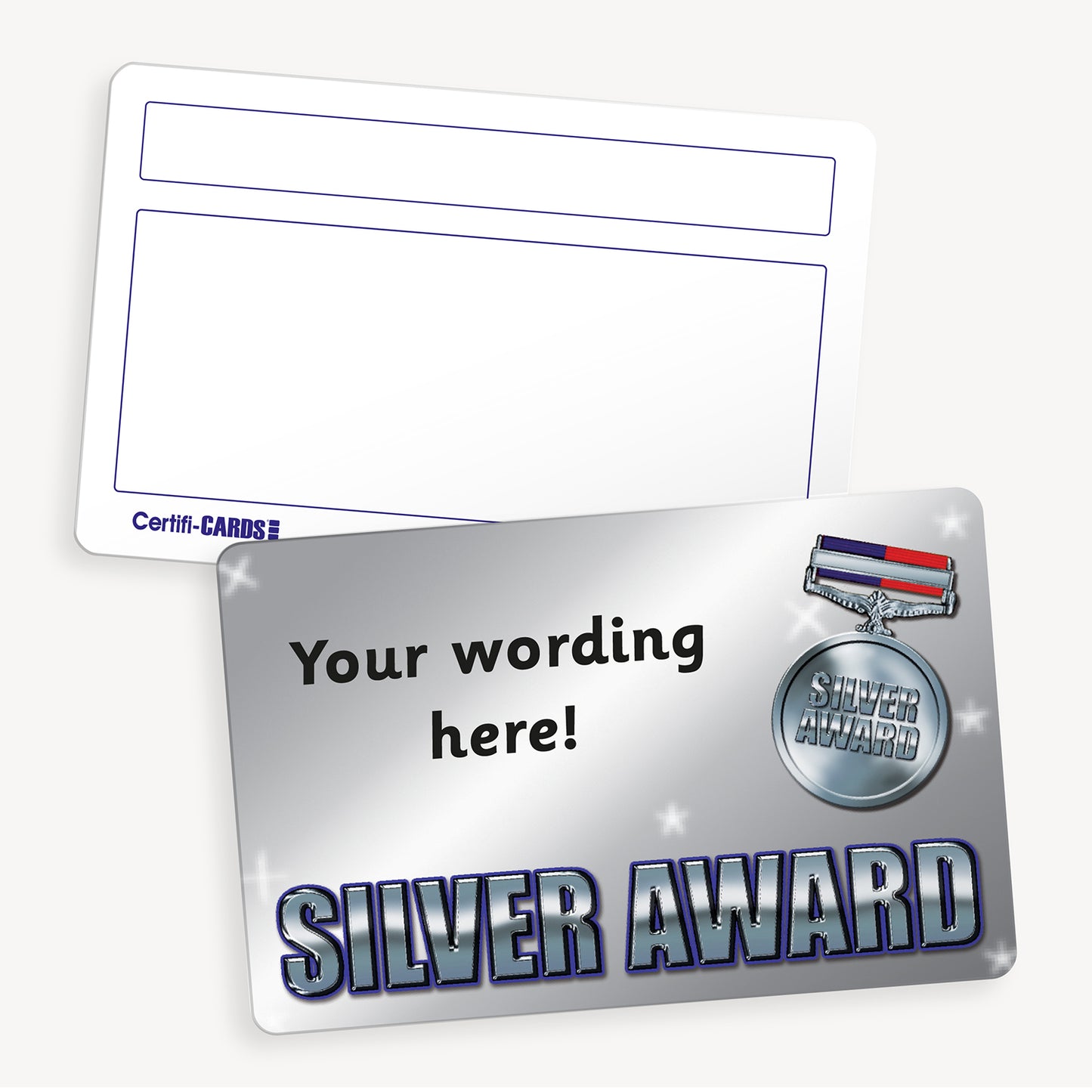 Personalised Silver Award CertifiCARD