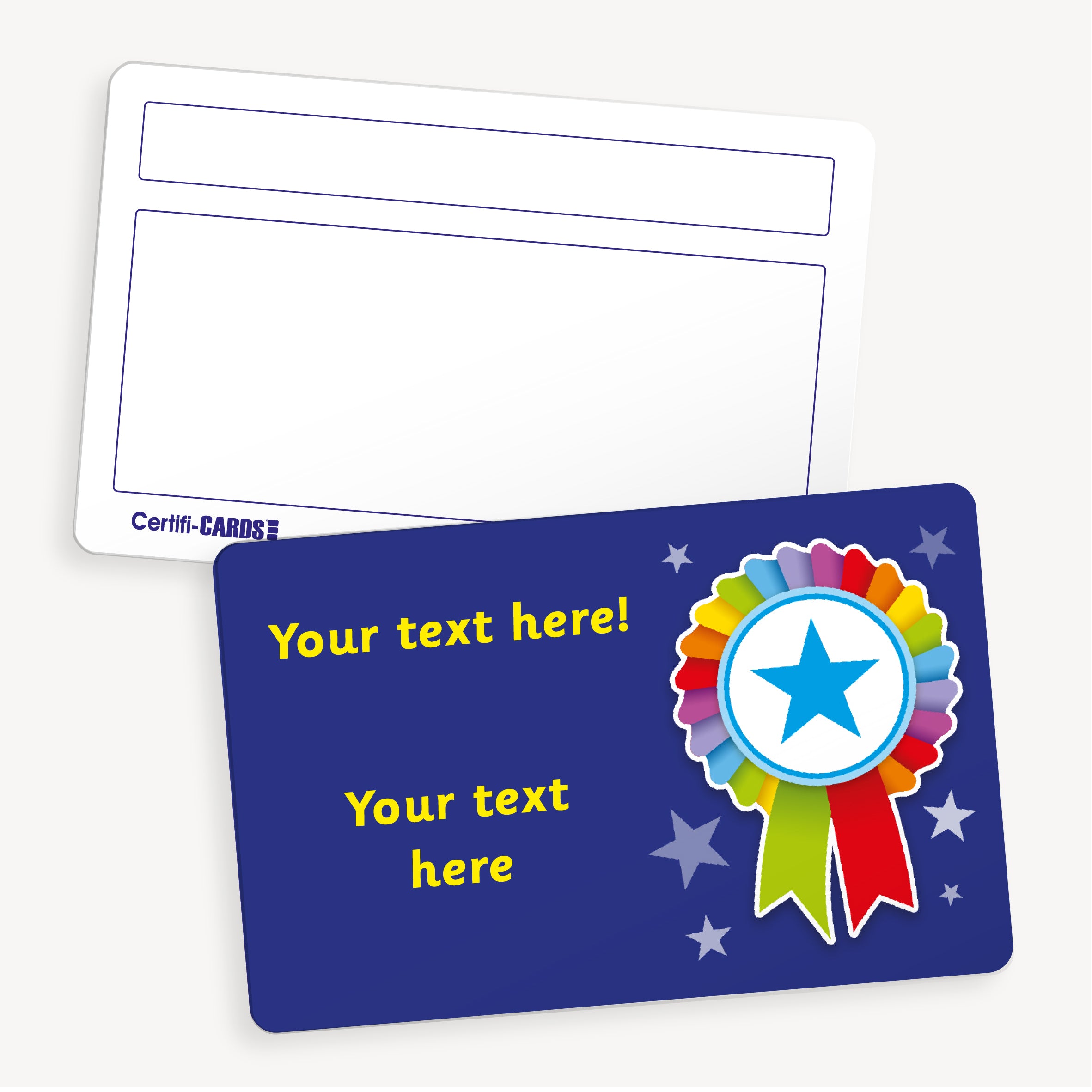 Personalised Rosette CertifiCARD | Eco Card or Plastic