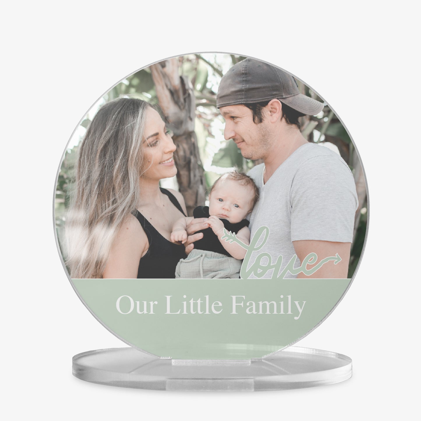 Personalised Love Photo Upload Circle Plaque - 100mm