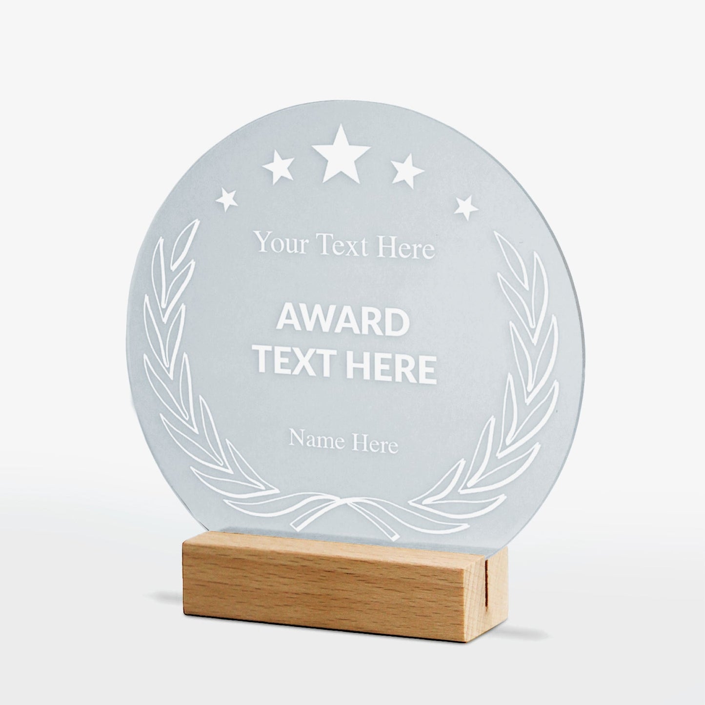 Personalised Trophy Circle Plaque - 75mm