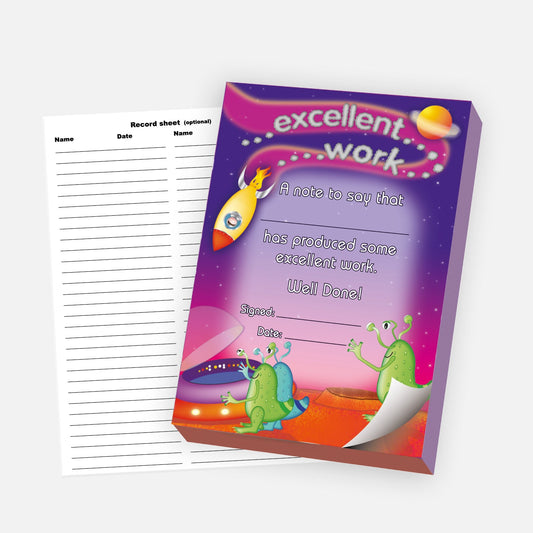Excellent Work Aliens Praisepad - 60 Pages - A6