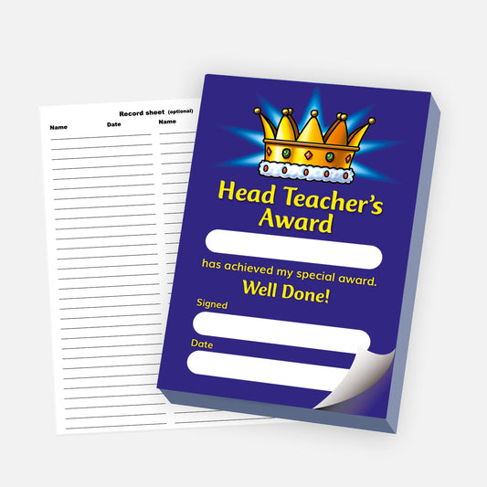Head Teachers Award Crown Praisepad - 60 Pages - A6