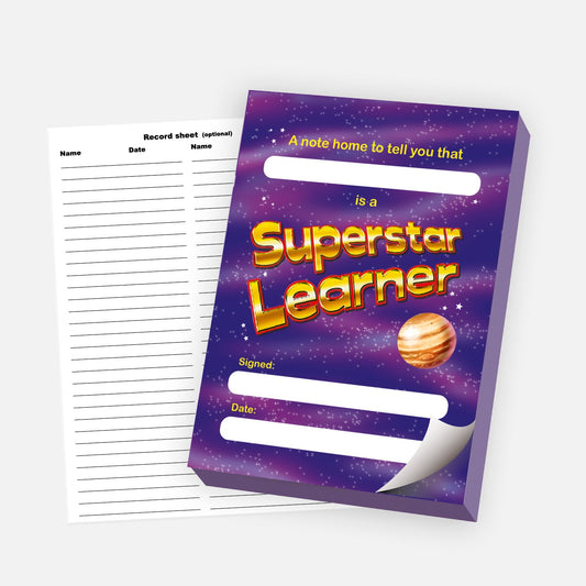A Note Home Superstar Learner Praisepad - 60 Pages - A6