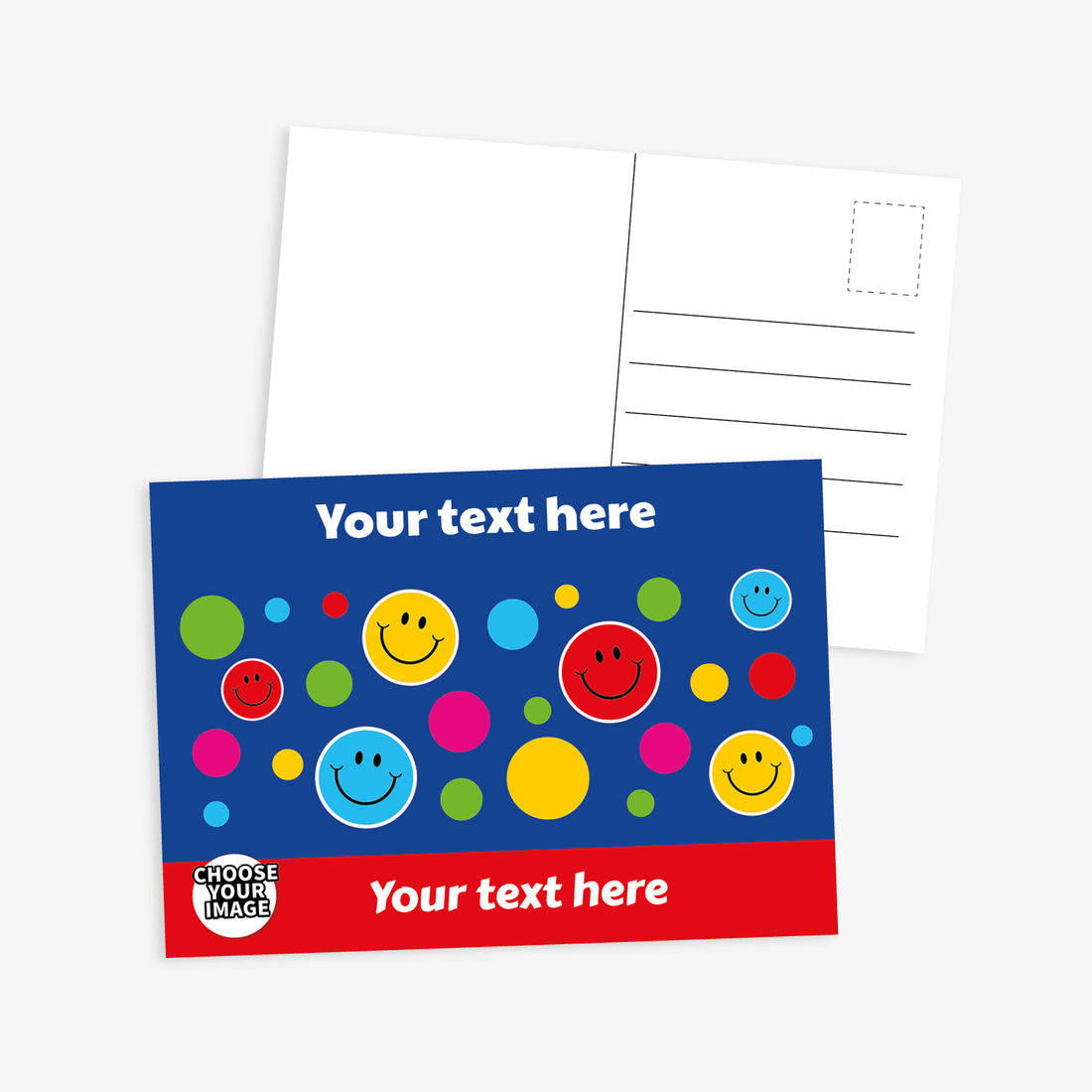 Personalised Happy Faces Postcard | A6 | Postcards Home