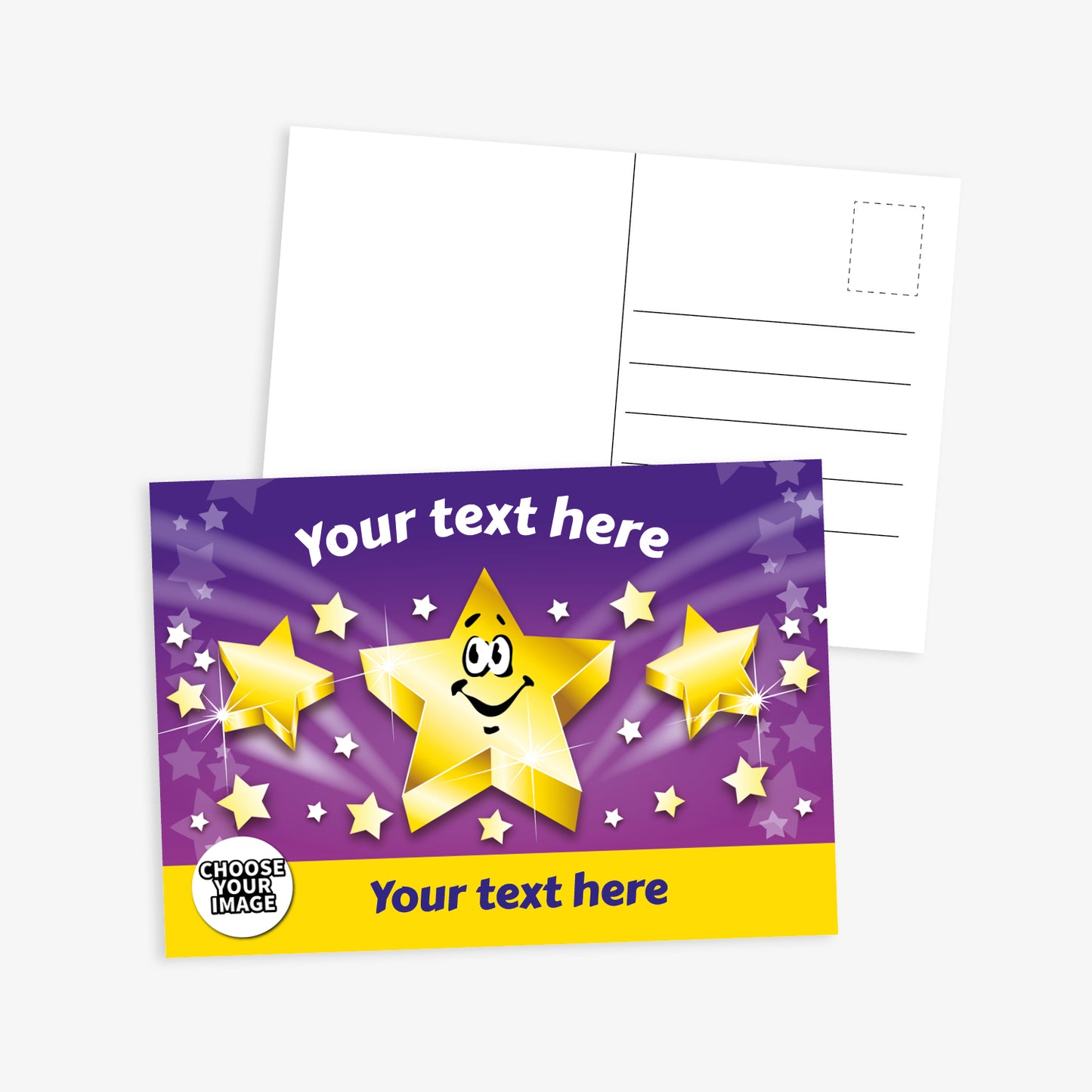 Personalised Star Award Postcard - A6