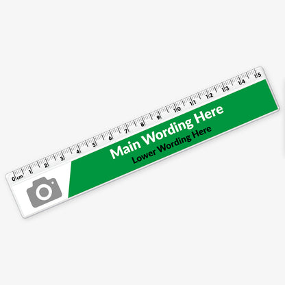 Upload Your Own Image Two Colour Ruler - 15cm