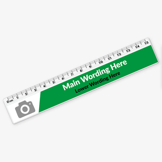 Upload Your Own Image Two Colour Ruler - 15cm