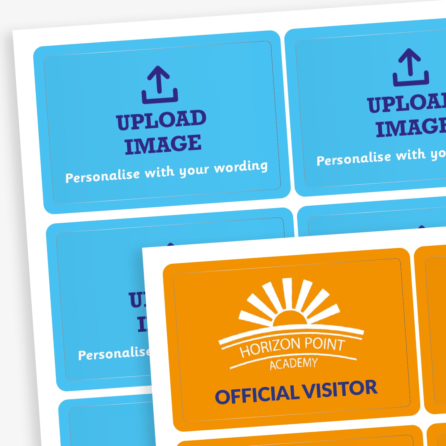 Upload your own image Sticker | 32 per sheet | 46mm x 30mm