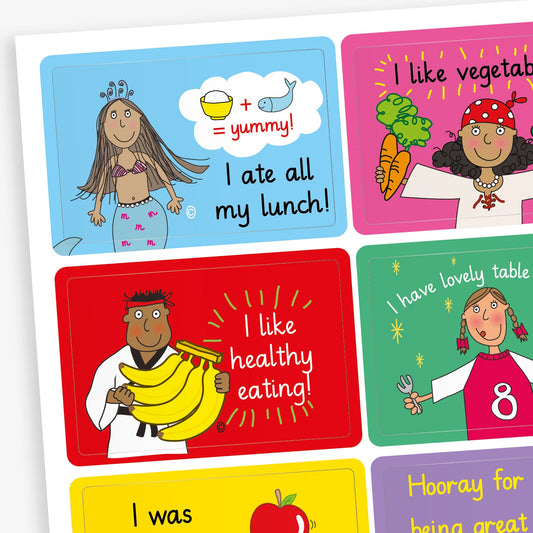 32 Lunchtime Stickers - Pedagogs - 46 x 30mm