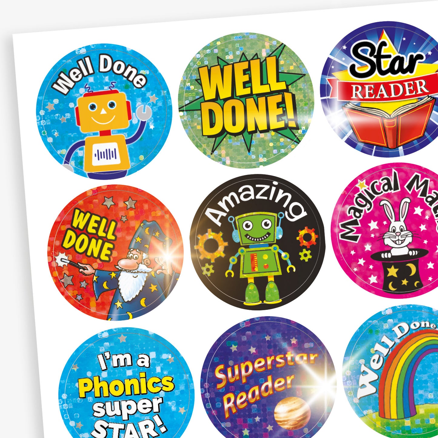 Mixed Stickers in Various Shapes & Sizes | 30 Stickers