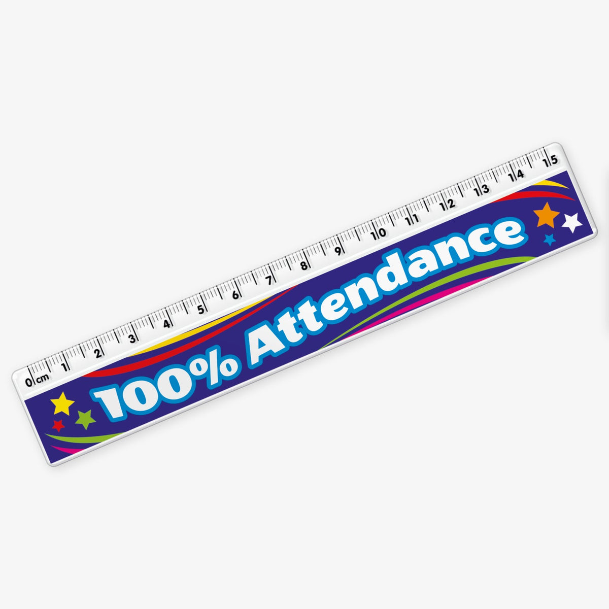 Awards Ruler 100% Attendance Ruler | 15cm | School Attendance Award