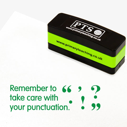 Remember To Take Care With Punctuation Stakz Stamper - Green - 44 x 13mm
