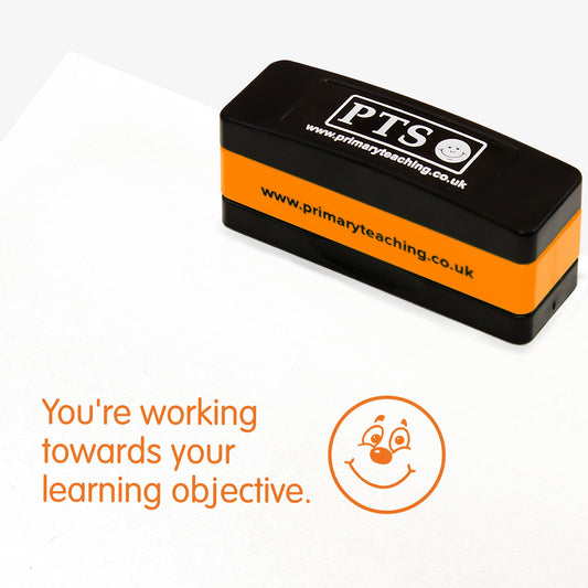 You're Working Towards Your Learning Objective Stakz Stamper - Orange - 44 x 13mm