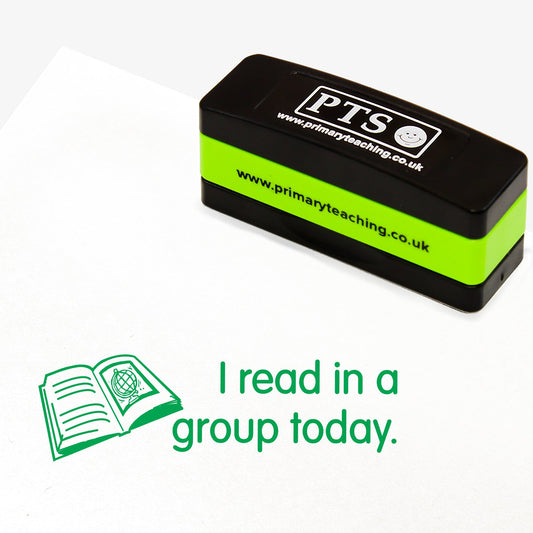 I Read in a Group Today Stakz Stamper - Green - 44 x 13mm