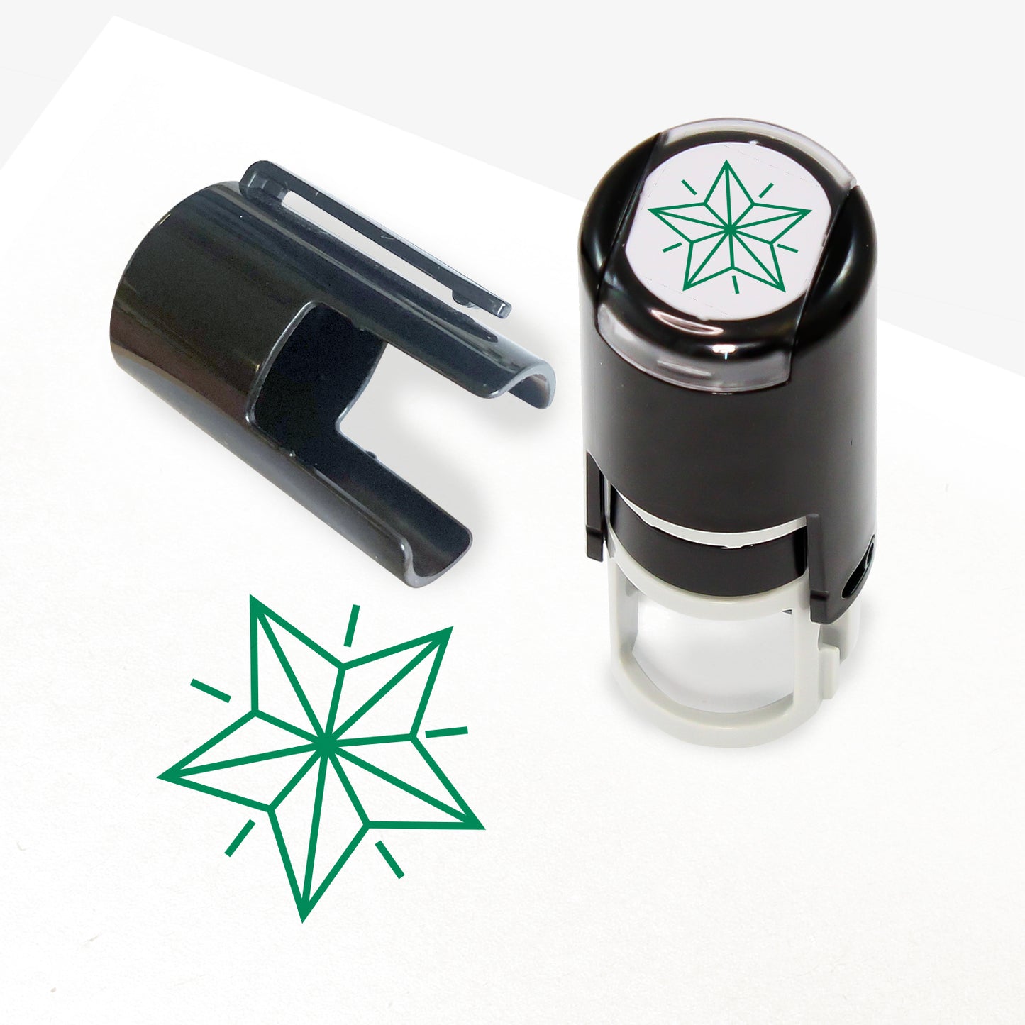 Mini Star Lanyard Stamper - Green - 10mm