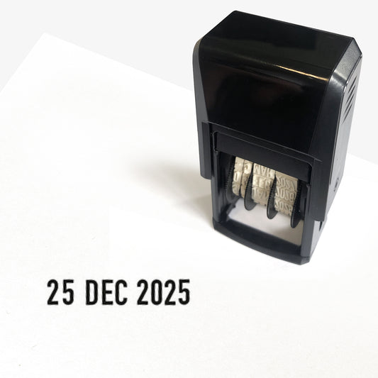 Adjustable Date Stamper - Black - 20mm