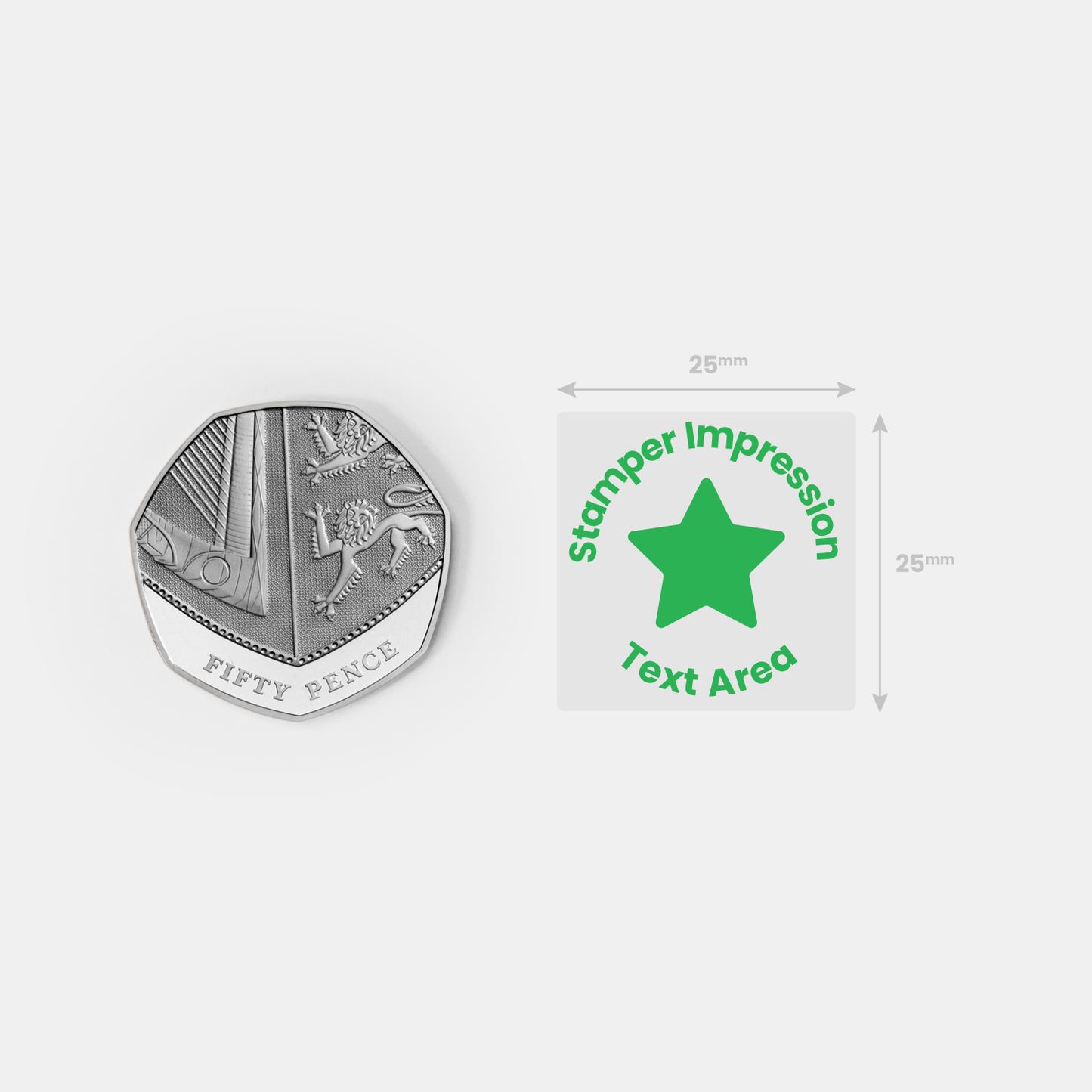 Personalised Shining Star Stamper - 25mm