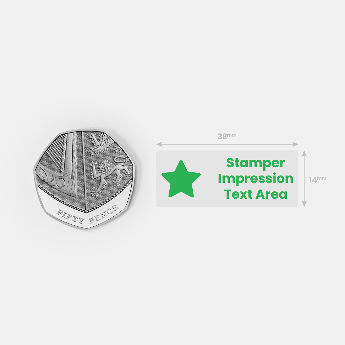 Personalised Design Your Own Stamper - 38 x 14mm