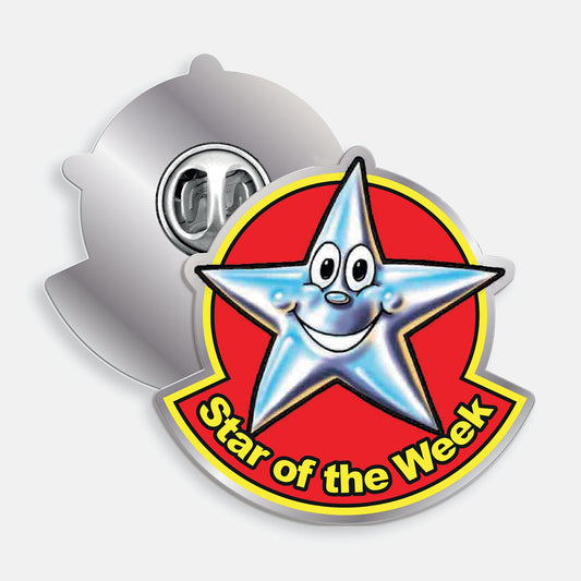 Enamel Star of the Week Badges - 30mm