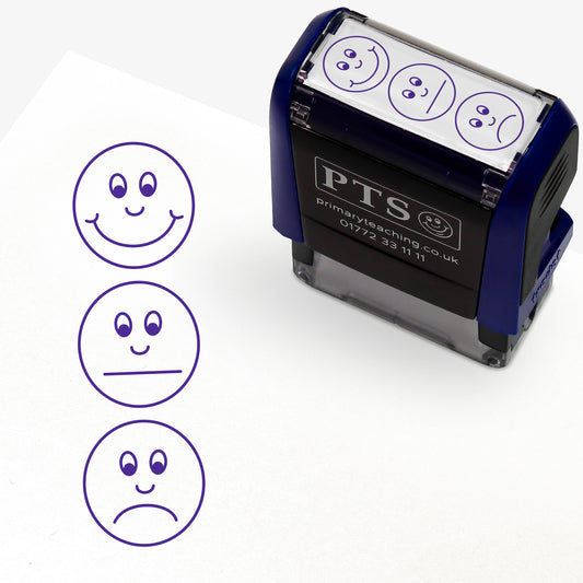 Smiley Face Expressions Stamper - 38 x 15mm