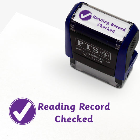 Reading Record Checked Stamper - 38 x 15mm