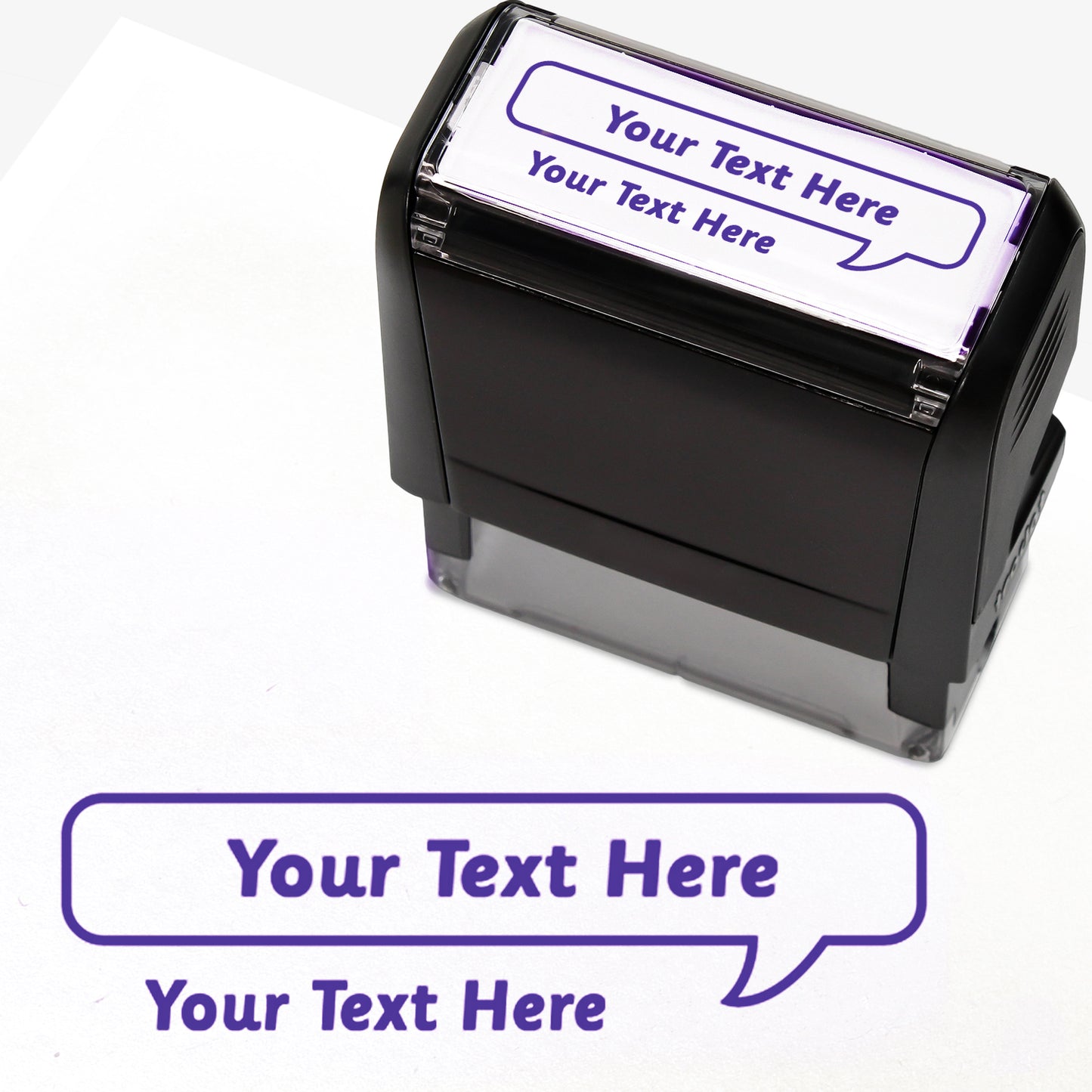 Personalised Speech Bubble Stamper - 58 x 22mm