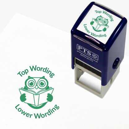 Personalised Reading Owl Stamper - 25mm