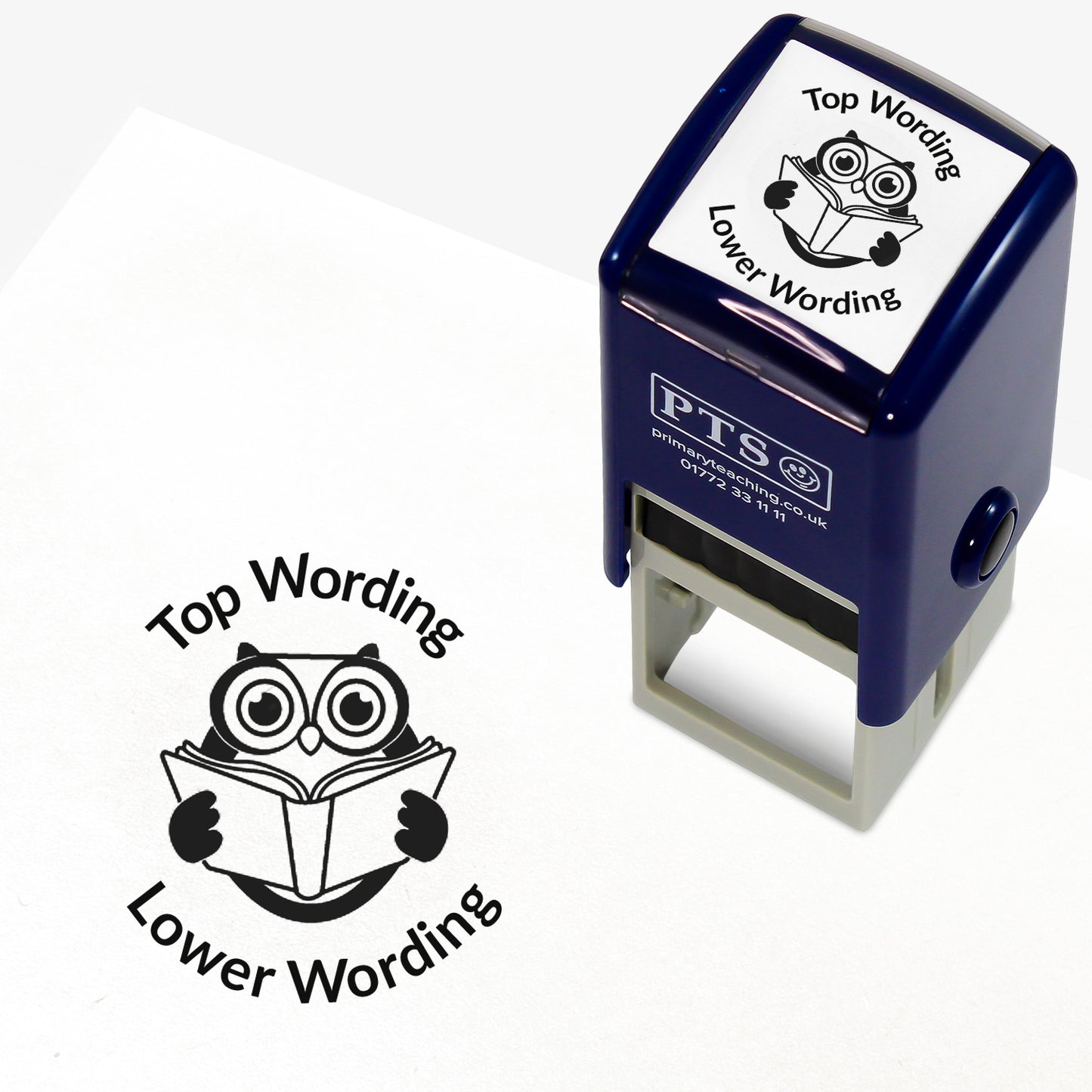 Personalised Reading Owl Stamper - 25mm