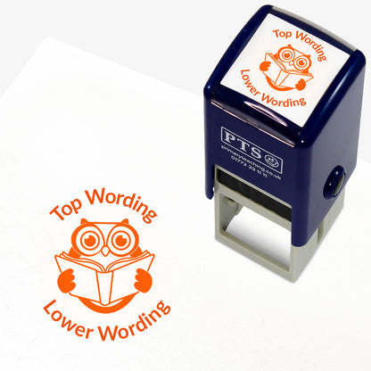 Personalised Reading Owl Stamper - 25mm