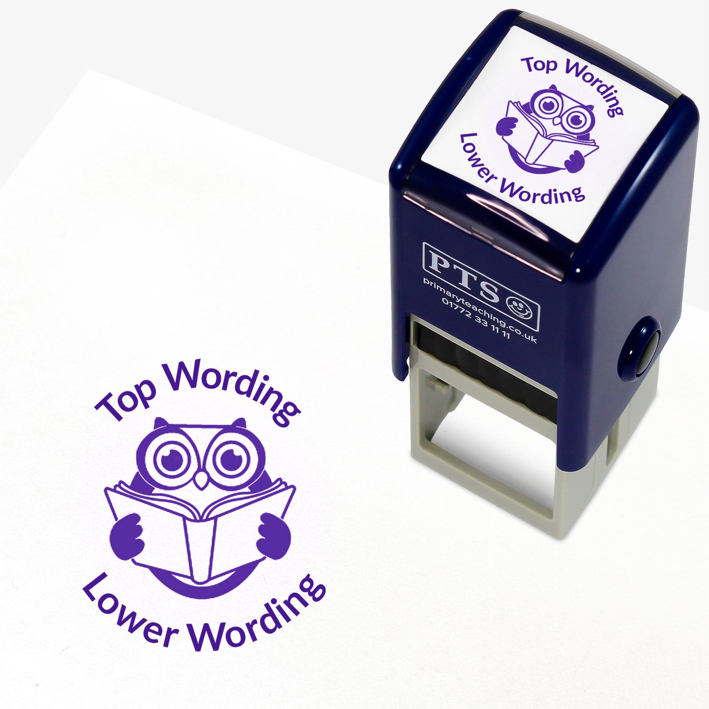 Personalised Reading Owl Stamper - 25mm