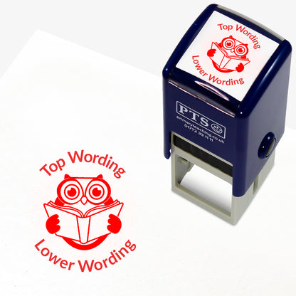 Personalised Reading Owl Stamper - 25mm