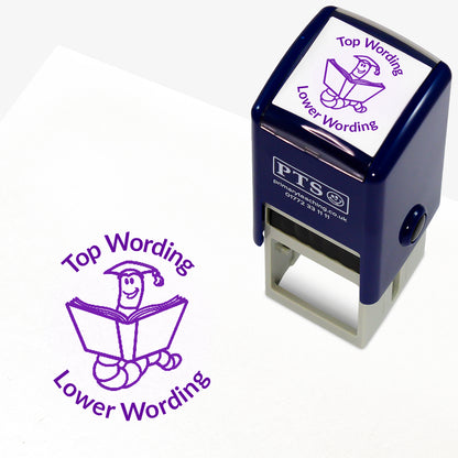 Personalised Bookworm Stamper - 25mm