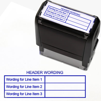 Personalised Table Stamper - 59 x 21mm