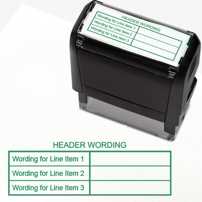 Personalised Table Stamper - 59 x 21mm