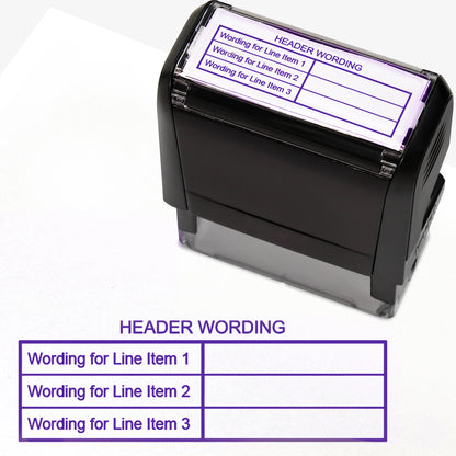 Personalised Table Stamper - 59 x 21mm