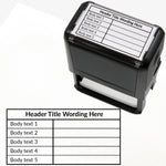 Personalised Table Stamper - 72 x 34mm