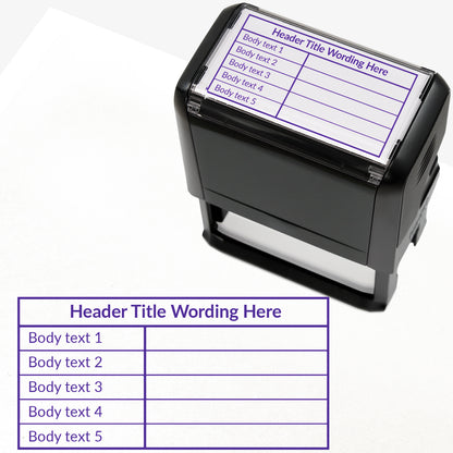 Personalised Table Stamper - 72 x 34mm