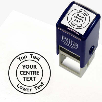 Personalised Circle Wording Stamper - 25mm