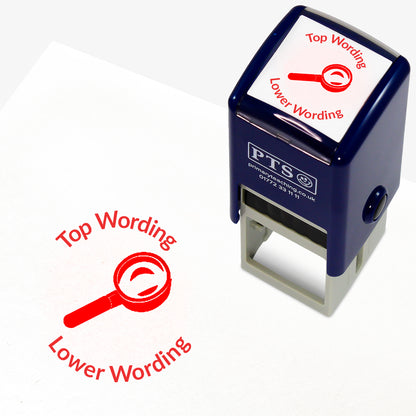 Personalised Magnifying Glass Stamper - 25mm