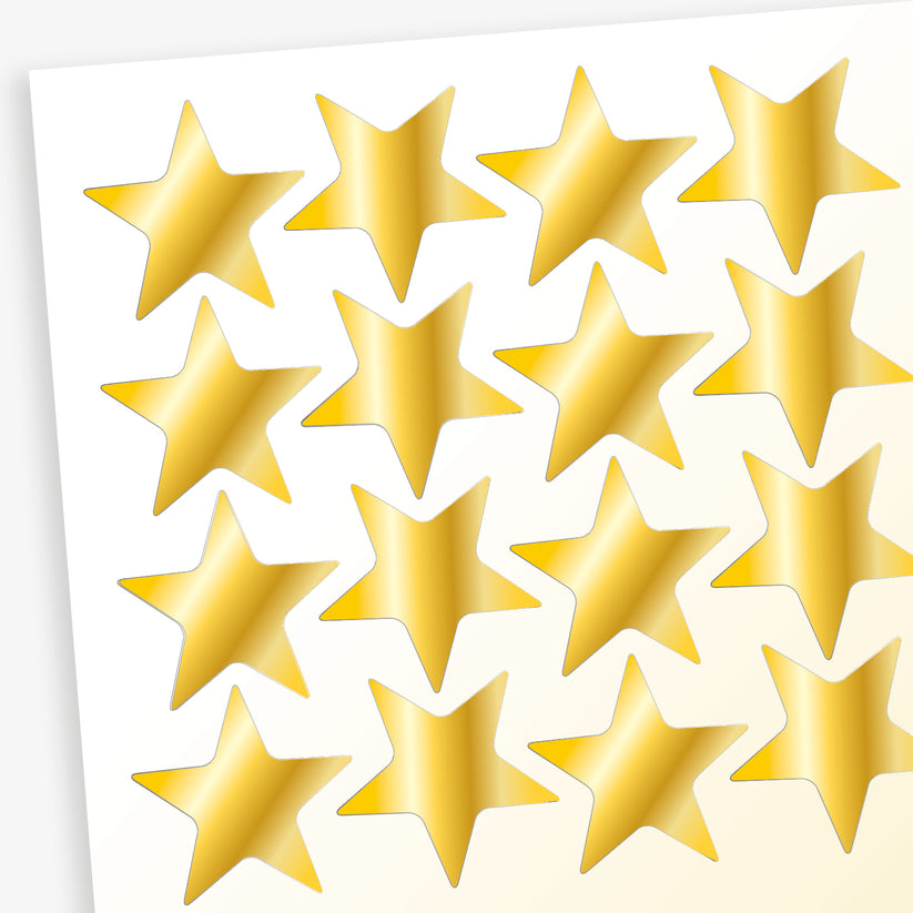 Metallic Gold Star Stickers | 20mm | Choose Your Pack Size